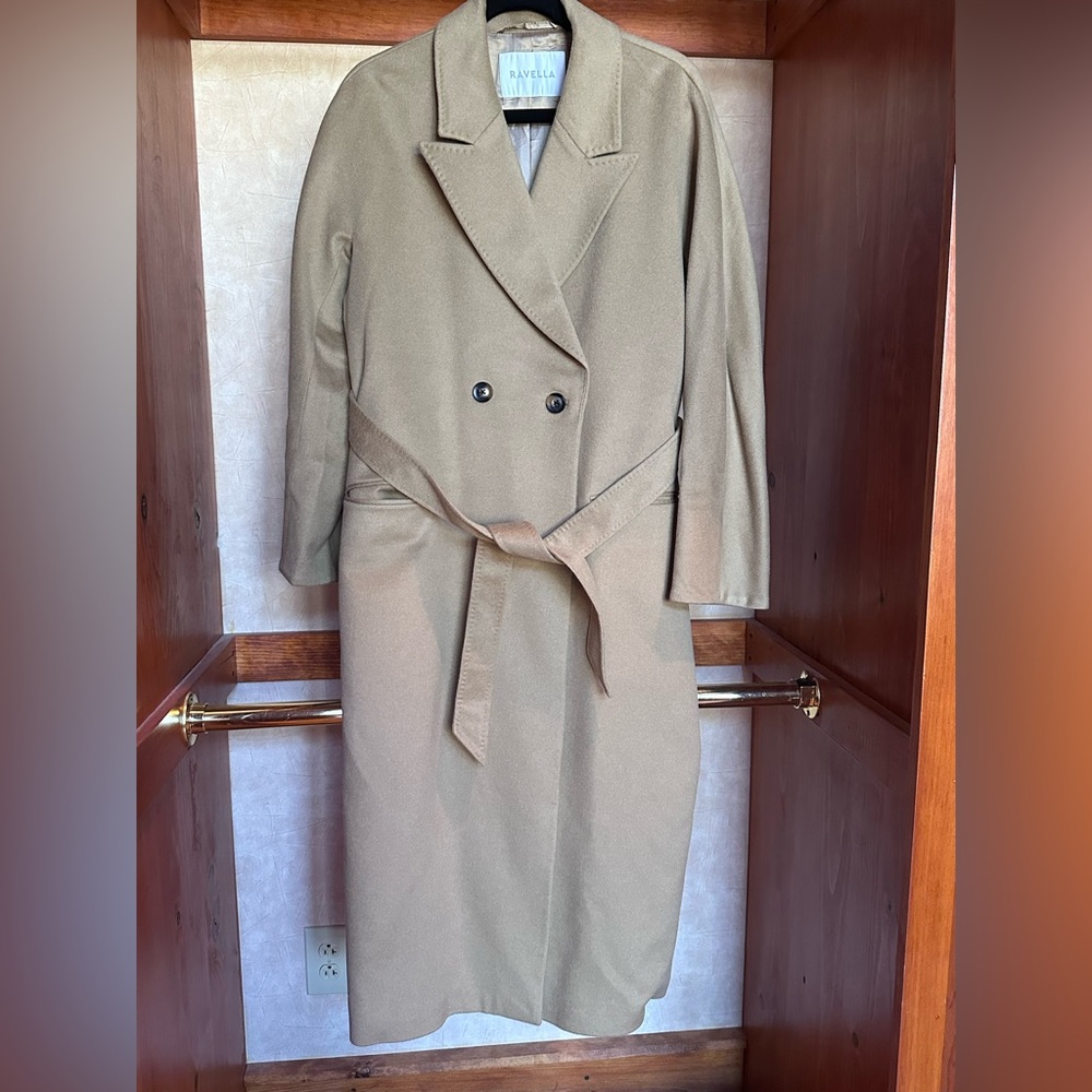 Ravella Camel Brown Single-Breasted Coat